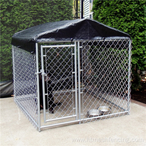 outdoor galvanized chain link fence kennel dog cage